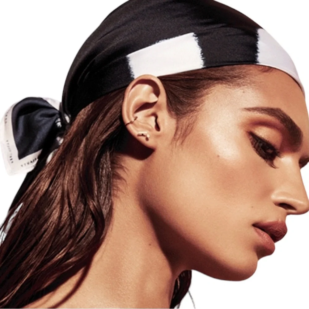 Fenty Beauty Black/White Square Scarf Bandana